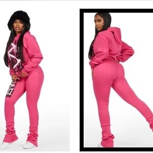 RockSTAR (S) Pink Joggers with Tapered Fit and Elasticized Cuffs